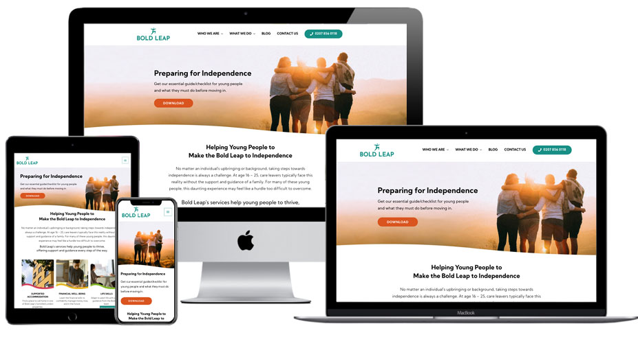 Bring your business vision to life - Bold Leap responsive website