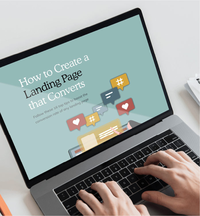 Laptop with How to create a landing page that converts